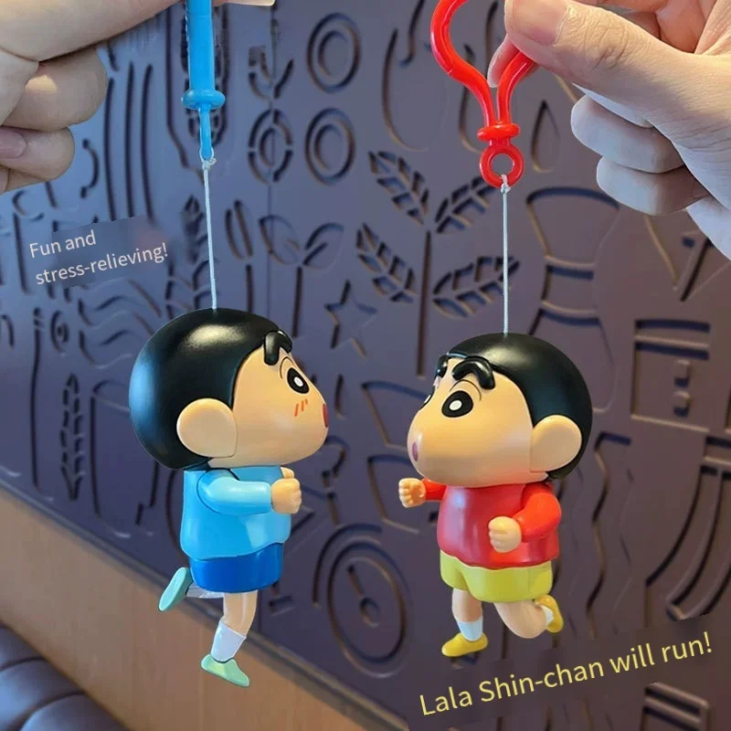 Anime Crayon Shinchans Run Drawstring Spring Running Doll Pendant Cartoon Animation Bag Charms Good Looks Birthday Gift