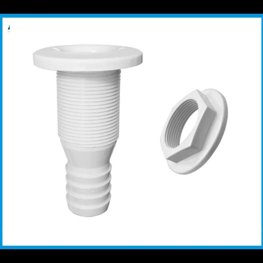 2 Stuks Nylon Plastic Thru Romp Bilge Fitting 19Mm Voor Bilge Pomp Beluchter Slang Van Boot Marine Yacht Zeil rv Camper Truck 3/4