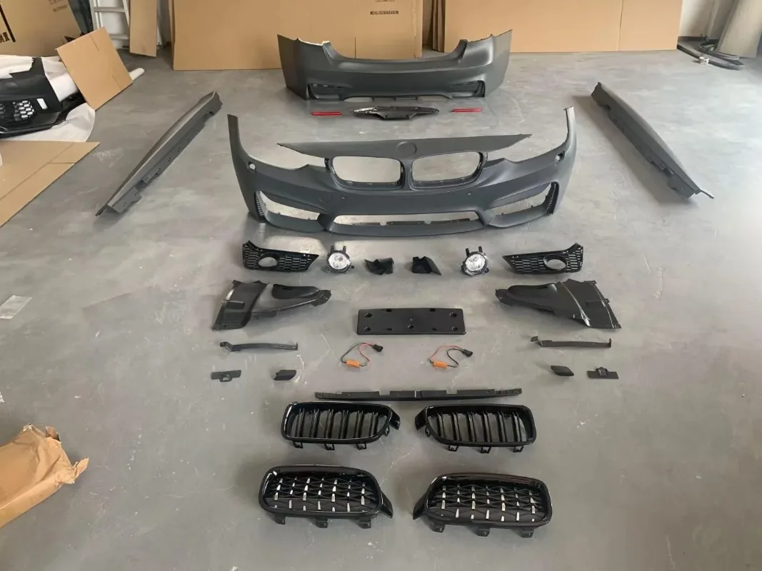 M3 Bodykit for  F30 3 Series Upgrade to M3 Front Bumper Rear Bumper Side Skirts Exhaust Pipe Mirror Cap