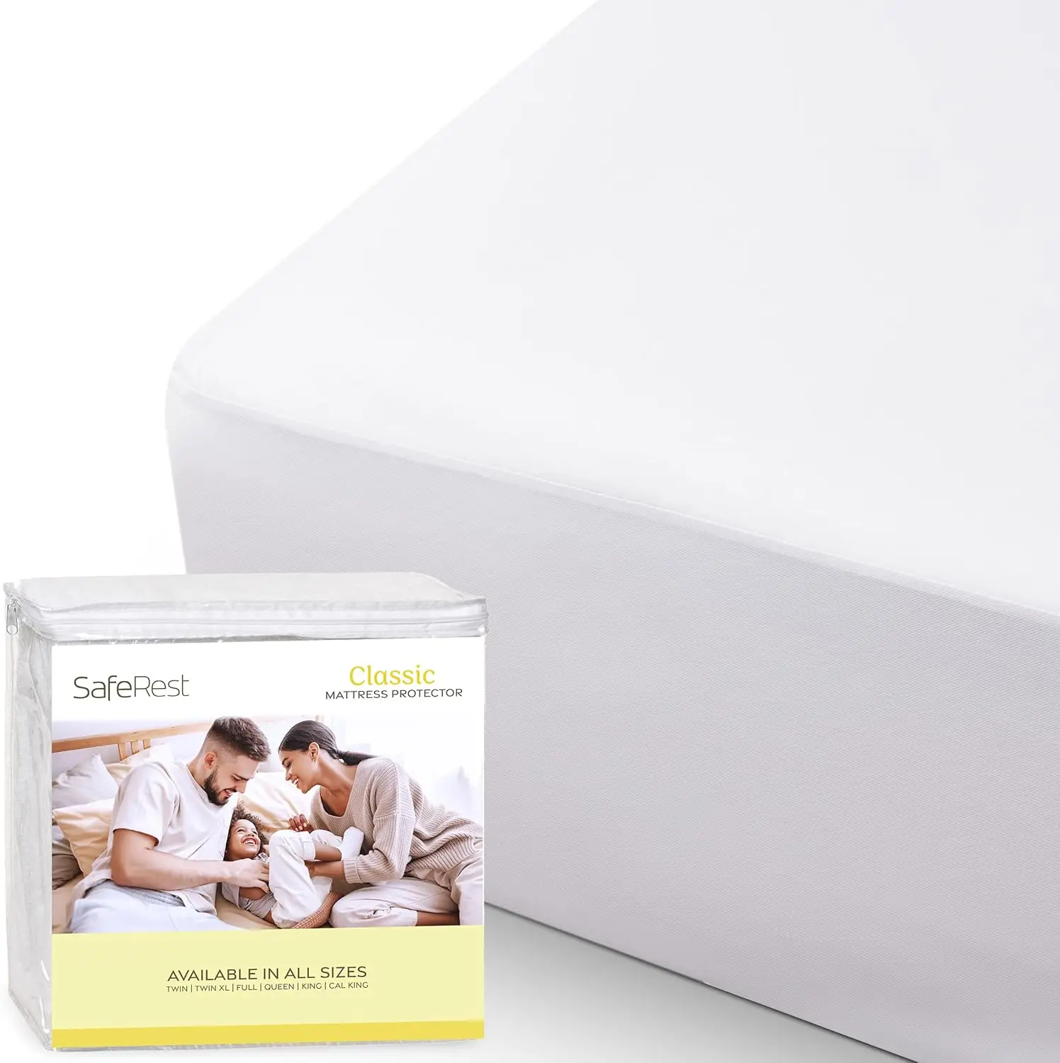 

100% Waterproof King Size Mattr Protector - Fitted With Stretchable Pockets - Hine Washable Cotton Mattr Cover For Bed -