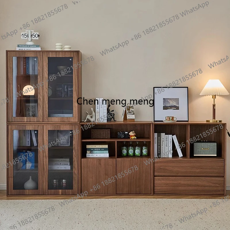 

DD American Solid Wood Bookcase Study Simple Storage Low Cabinet Storage Cabinet Office Book Home Furniture Estante Industrial