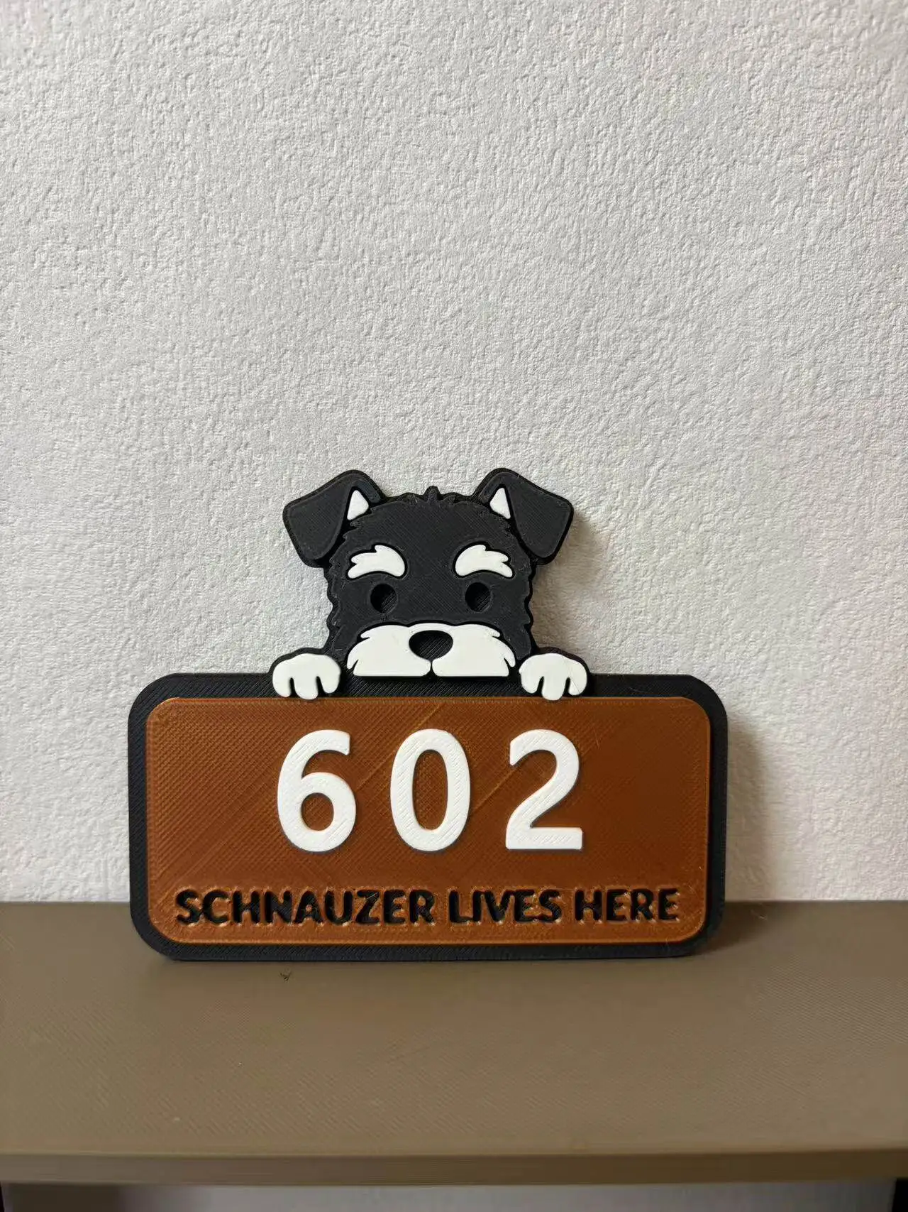 ZHAYA Custom Address Door Plate for West Highland Schnauzer Bichon Home Decor Gift Personalized Pet House Number Sign