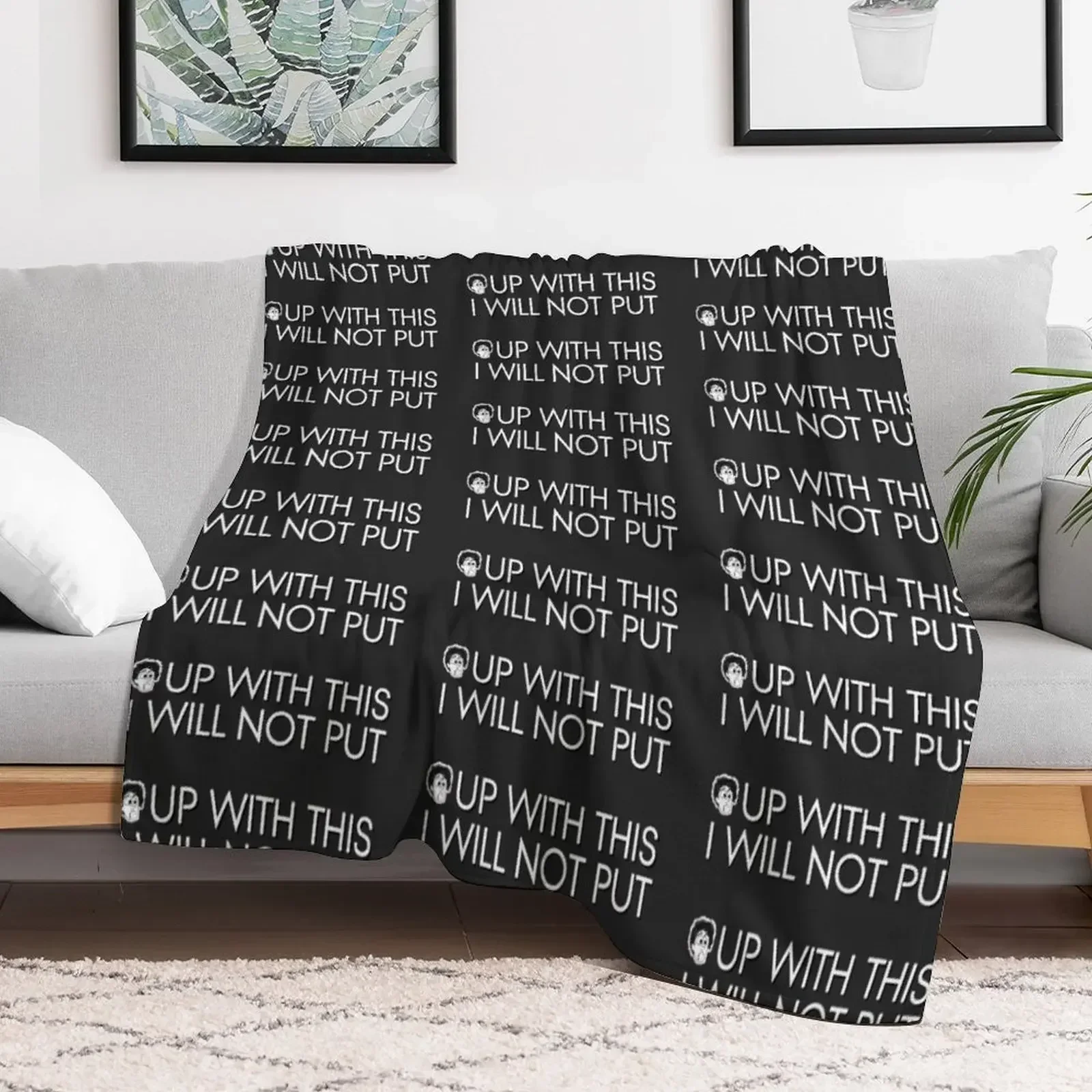 

Black Books - Up With This I Will Not Put Throw Blanket Beach Decoratives Blankets