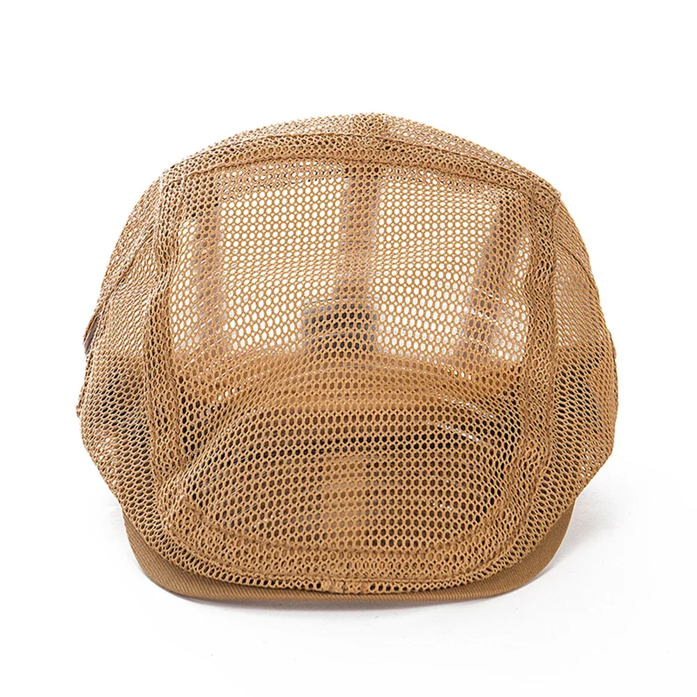 Summer Quick Drying Newsboy Hats Men Boinas Berets Caps Outdoor Breathable Mesh Golf Hat Duckbill Visor Flat Caps for Women