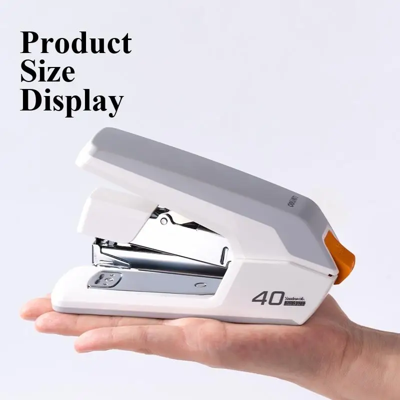 Deli 0371 Effort-saving Stapler 2 Colors Labor-saving 40% Binding Capacity 40 sheets Use 24/6 26/6 Staoles Office School Stapler