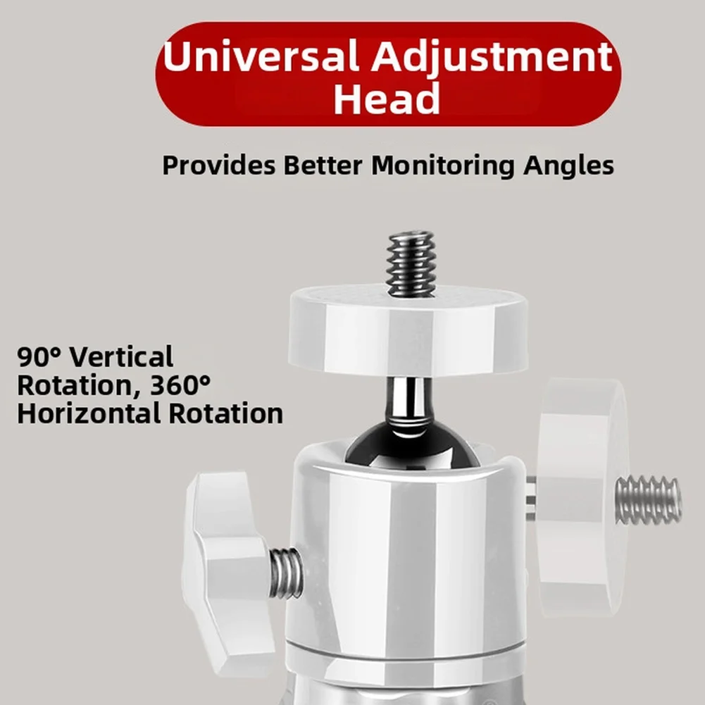 

Adjustable Camera Wall Mount Bracket Telescopic Metal Construction for Outdoor Indoor Use 0 to 7.5 cm Clamping Range