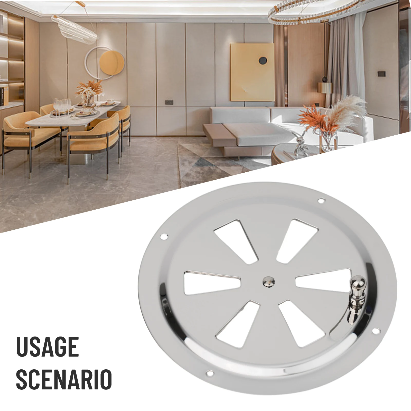 Installazione semplice Facile da installare Apertura e chiusura della lama di ventilazione della presa d'aria Apertura della manopola laterale Colore argento