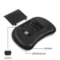 Portable Mini Wireless Keyboard English With 2.4G Bluetooth Touchpad Air Mouse Remote Control For Smart TV Box Laptop Projector 6
