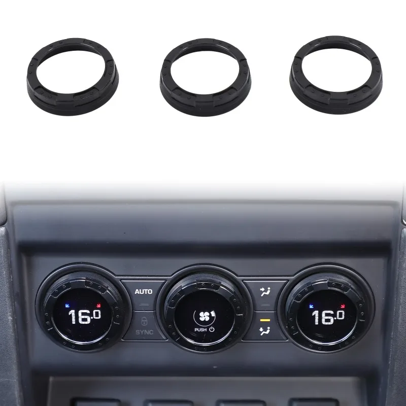Aluminum Alloy For 2020-2025+ Land Rover Defender （ Mecha Style）Rear Air Conditioning Volume Knob Ring Cover Car  Accessories