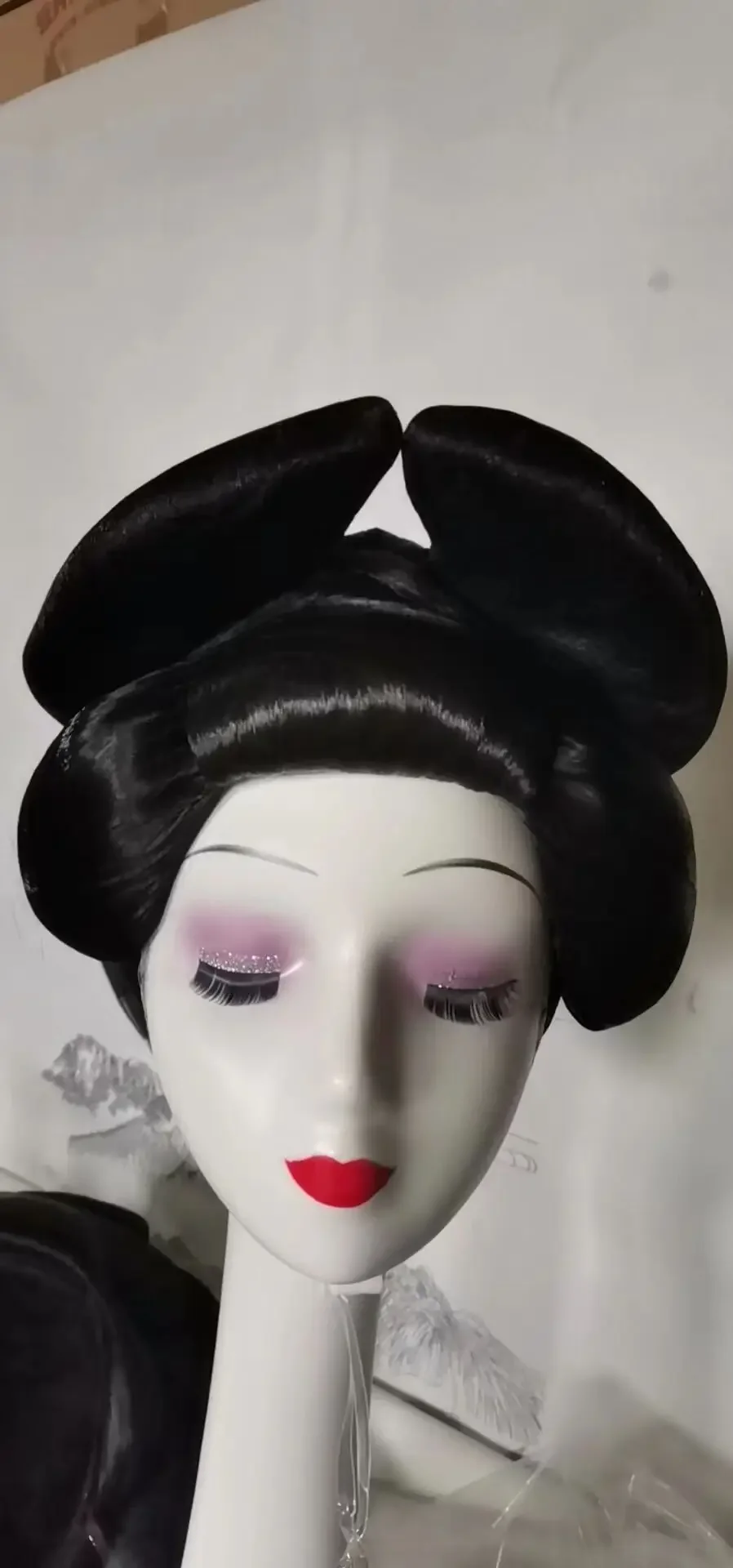 Black Kimono Hair Products  Japanese kimono hair accessories Big Butterfly Headdress Model Show Ancient Women Dress Up