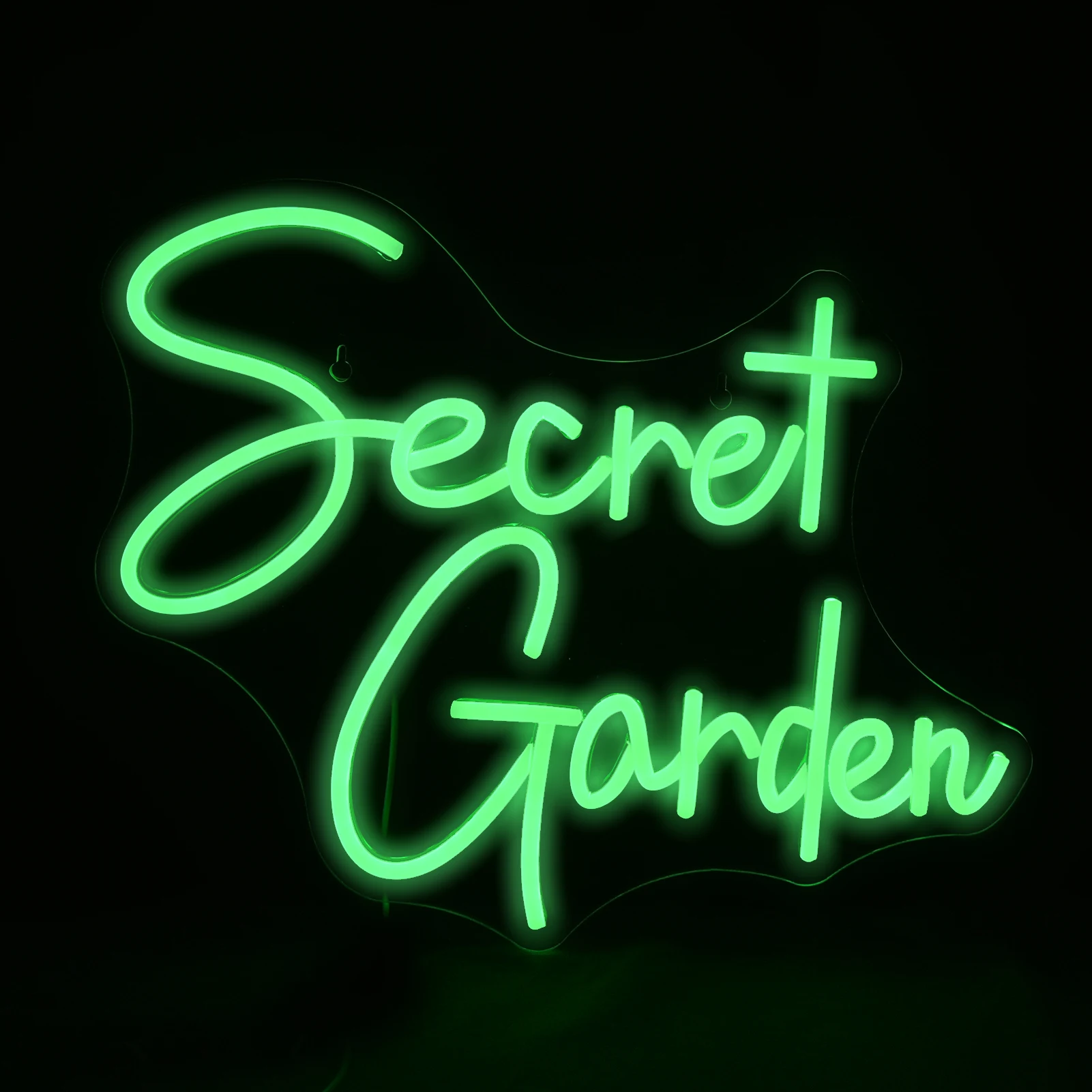 Imagem -04 - Secret Garden Green Led Neon Signs Alimentado por Usb Dimmable Wall Decor Quarto Escritório Festa Bar Loja Clube Sala de Jogos