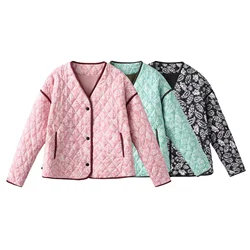 Jackets Women's Coat Floral Outwear Casual Loose Coat Long Sleeve Tops Pink