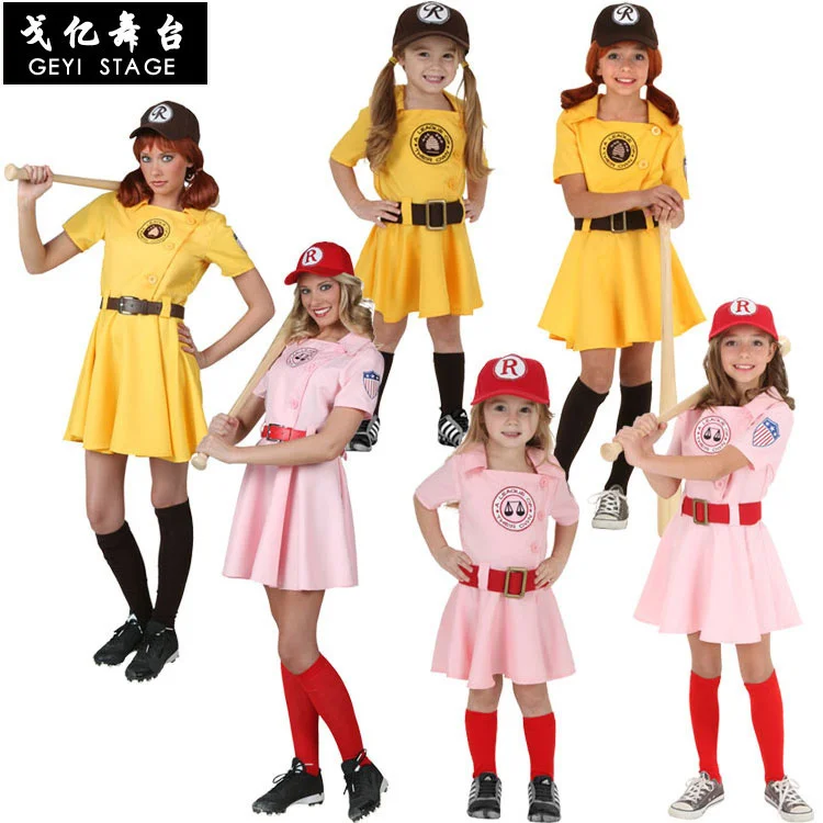 Cosplay uniforme de beisebol profissional dia das crianças dia das bruxas uniformes roupas femininas uniforme de beisebol de uma peça