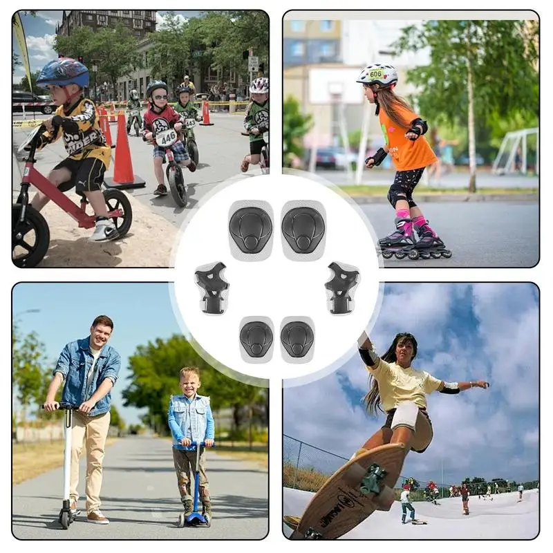 Equipo de protección de patinaje para niños, cómodo equipo de protección para patinaje sobre ruedas, coderas transpirables, absorción rápida para deportes