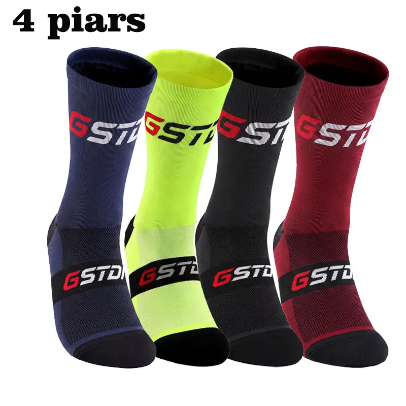 GSTDI Radsocken für Herren und Damen, knöchellang, atmungsaktiv, feuchtigkeitsableitend, Kompressions-Sportsocken für Fitness und Laufen