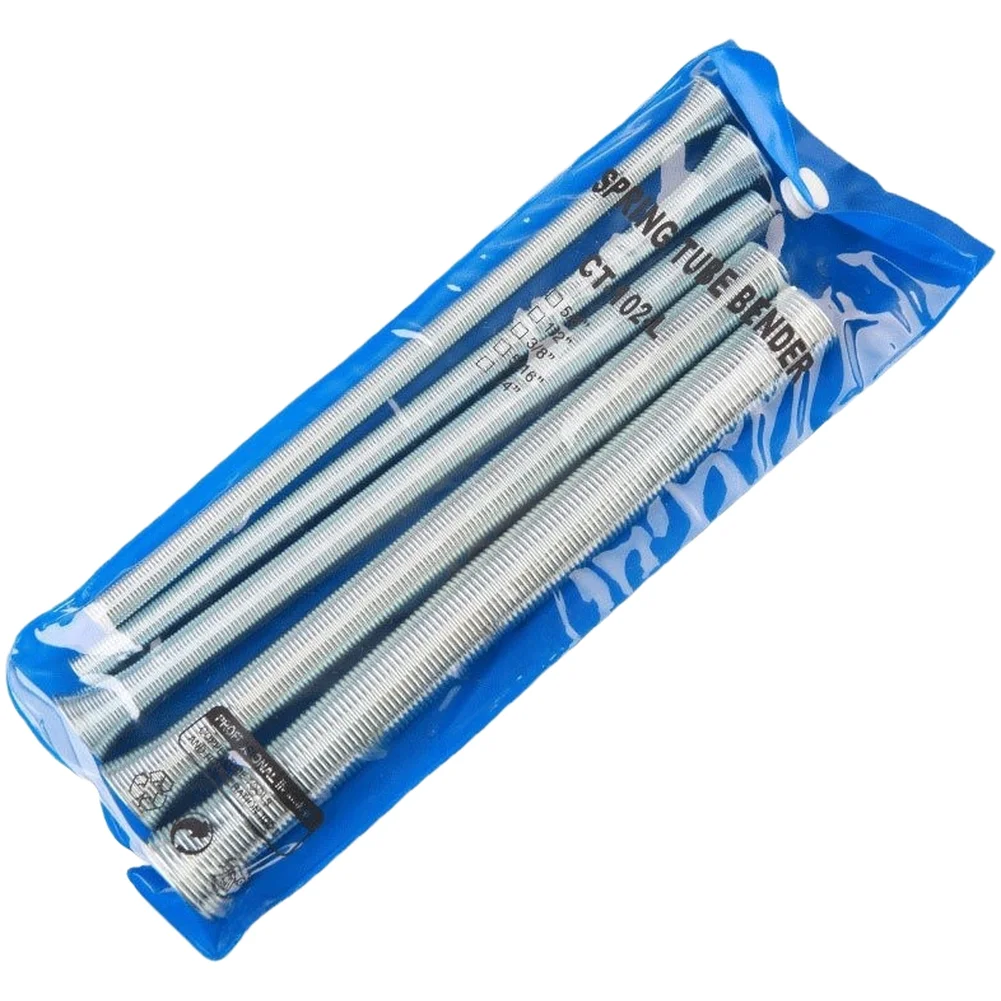 5pc Pipe Bending Spring Set Made of Tool Steel for 6mm 8mm 10mm 12mm 16mm Copper Aluminum Tubes HVAC Plumbing Use