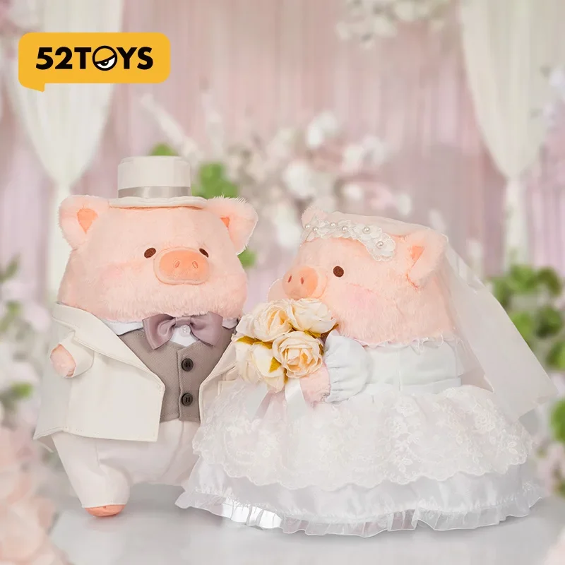 52TOYS LuLu the Piggy Chinese Western Wedding figure Toys Doll Cute Anime Figure Desktop Ornaments Gift Collection