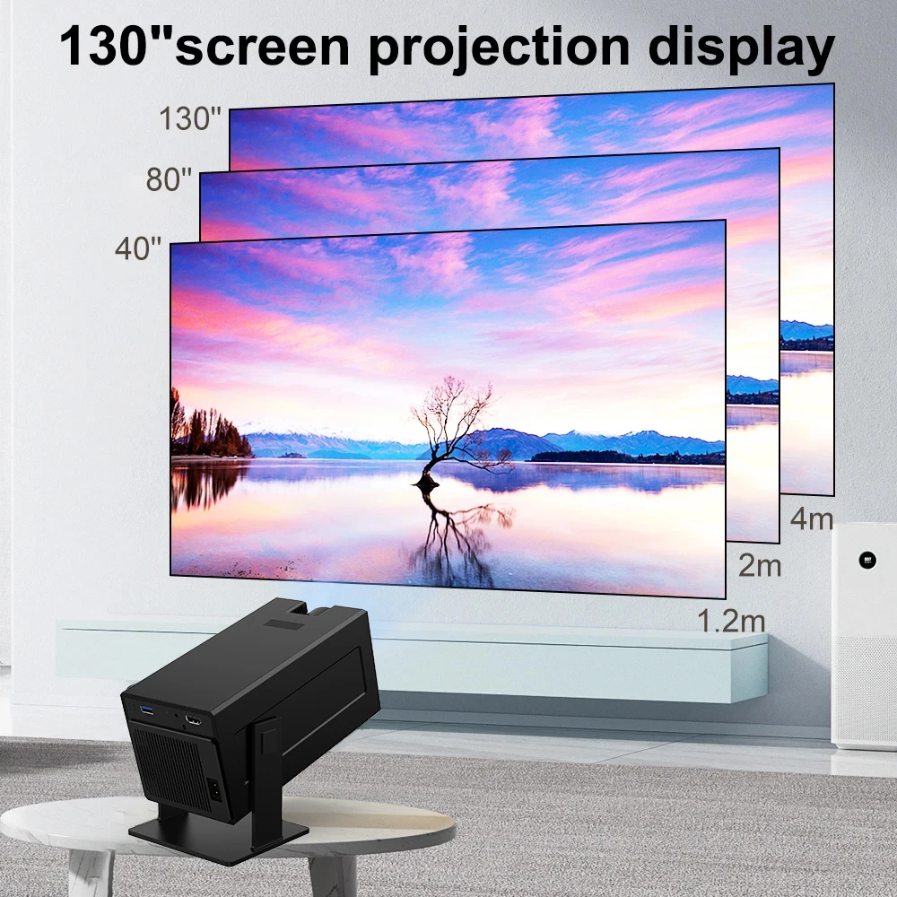 Imagem -04 - Projetor P50 Mini Android Polaring Amlogic 950s 6g Wi-fi bt 350 Cinema Casa Keystone Hdmi 1080p Projetor 4k