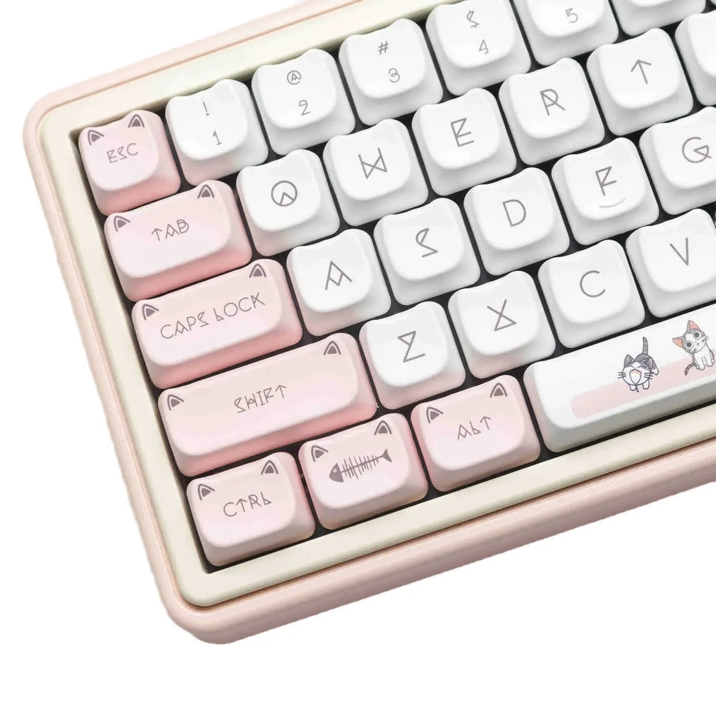 MAO kattenhoogte kaas kat volledige set PBT sublimatie keycaps split space 7u supplement