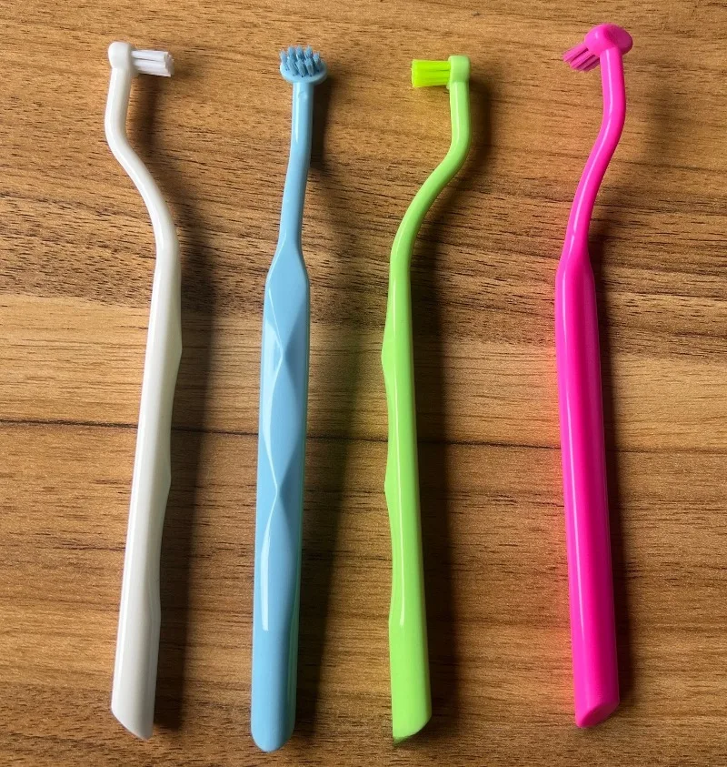 40Pcs Dental Single-Beam Orthodontic Toothbrush Ultra-Soft Bristle Interdental Brush Suitable Braces Retainer Oral Care Cleaning