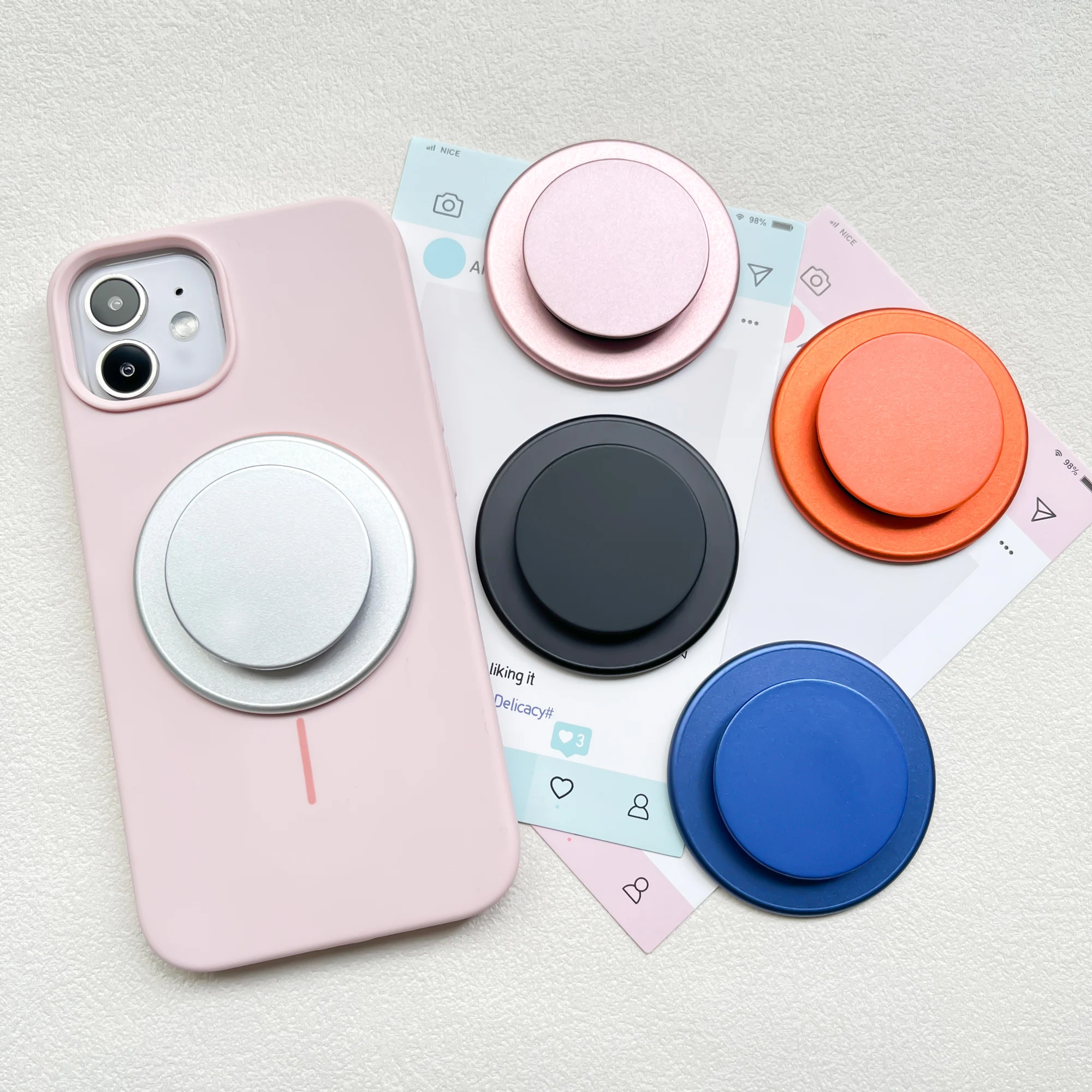 Hochwertiger Magnetischer Faltbarer Handy-Griffhalter, Ringhalterung für iPhone, Samsung, Xiaomi, Erweiterbarer Fingerständer – Detail 1