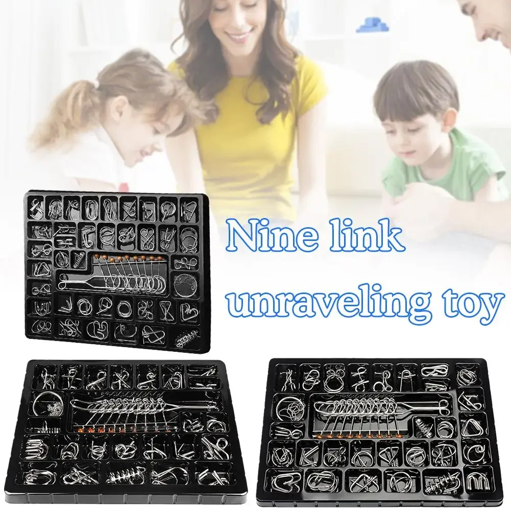 

3d Metal Puzzle Mind Brain Toy Disentanglemen Iron Link Unlock Interlock Luban Lock Educational Intellectual Toys Metal puzzle