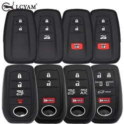 Etui na kluczyk z gładkim czarnym silikonem, ochraniacz do pilota, pasuje do Toyota Rav4 Corolla Camry Avalon Akcesoria samochodowe, pokrowiec na klucz