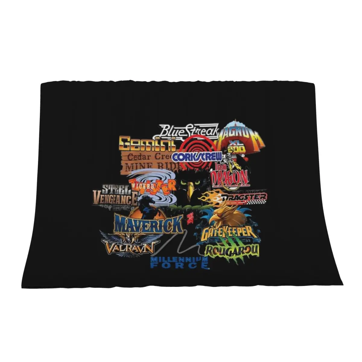 

Cedar Point Roller Coaster Designer Throw Blanket Weighted Cute Plaid cosplay anime Blankets