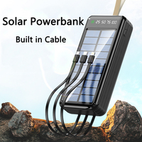 50000mAh Portable Solar Power Bank 4 USB Fast Charging Powerbank with Camping Light for iPhone X Samsung Huawei External Battery