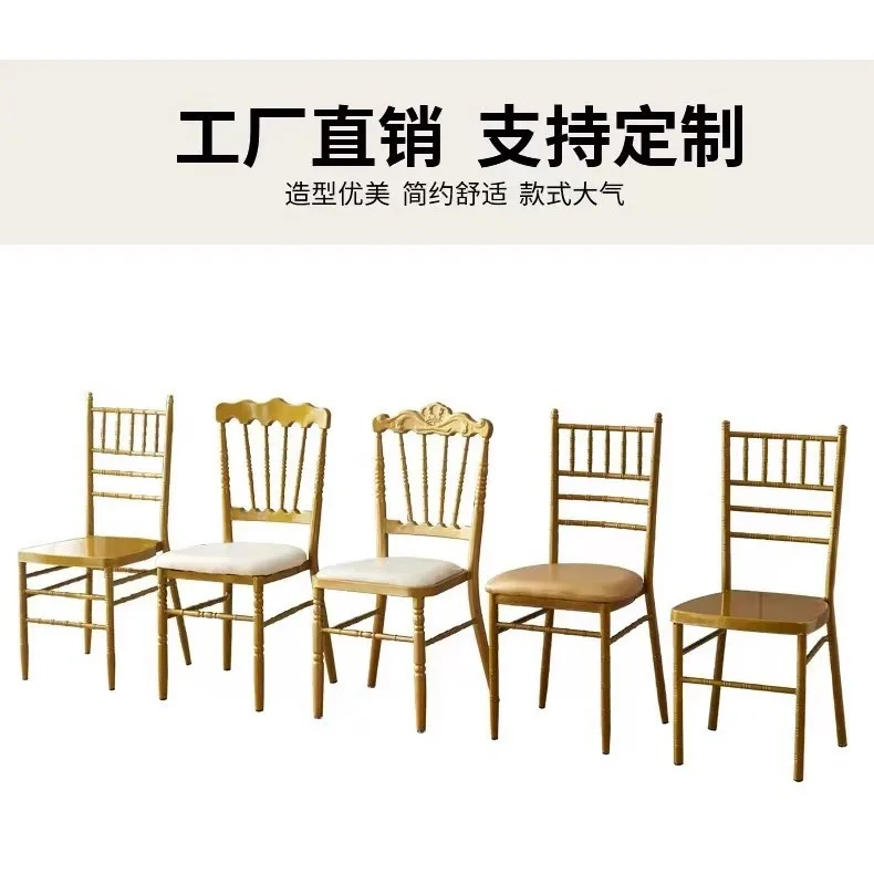 Hotel Banquet Bamboo Chairs, Golden Castle, Napoleon, Clear Crystal, Acrylic, Wedding Hotel, Restaurant, Table and Chairs