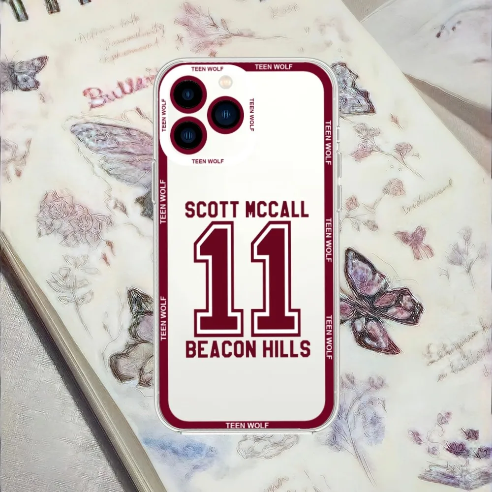 American TV series Teen Wolf Phone Case For iPhone 13 14 15 Mini 11 12 Pro Max Transparent Shell