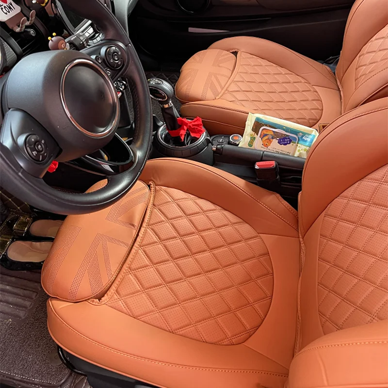 R60 Countryman Full Set Front and Rear Car Seat Cover Cushion Pad For MINI COOPER Environmentally Friendly Leather Accessories