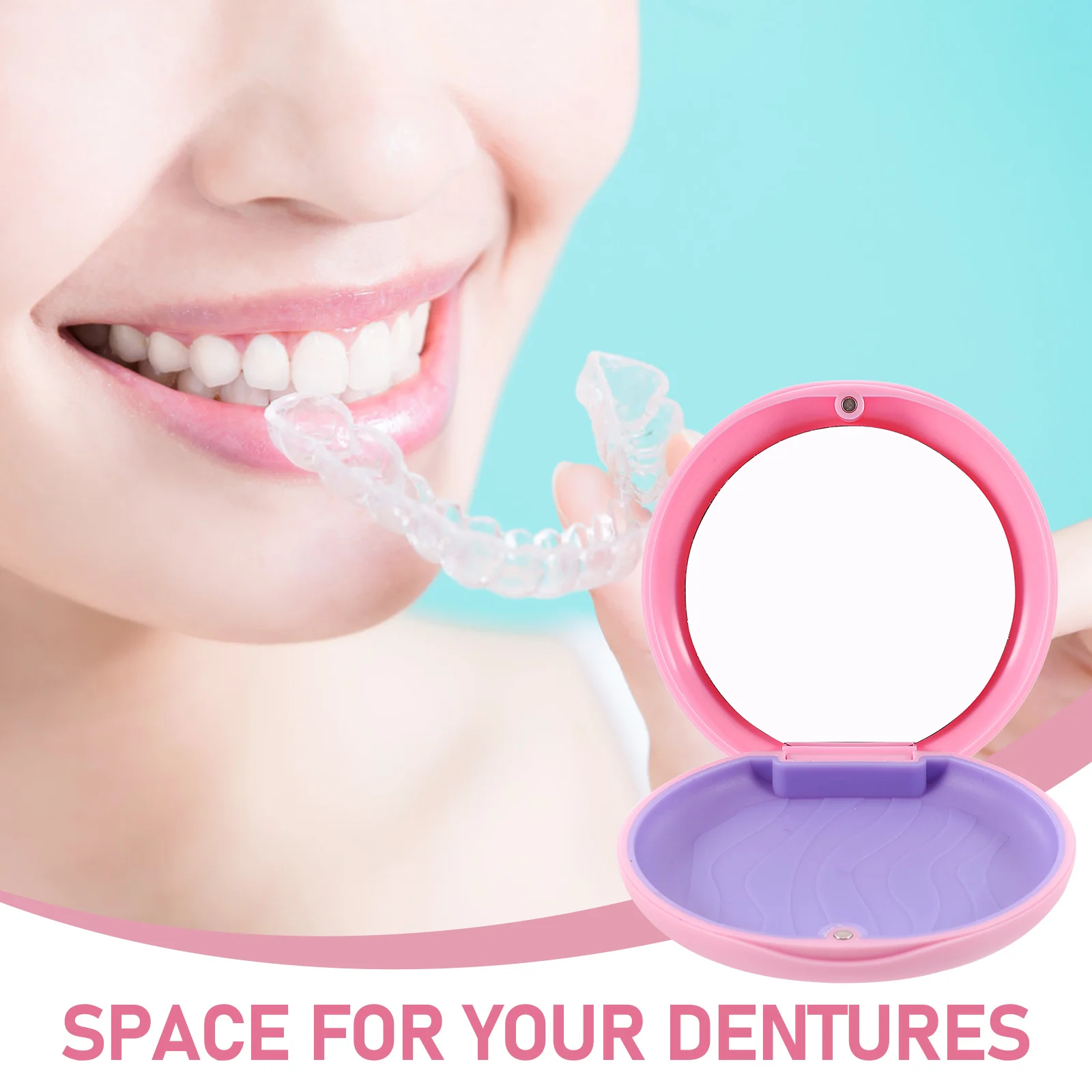 

Braces Storage Box Retainer Case with Magnetic Holes Holder Container for Retainers