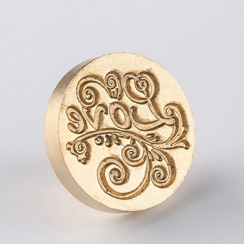 

Retro Copper Head Wax Seal Stamp with Wood Handle DIY Crafts Envelope Invitations Scrapbook Decoration Sealing Stamper