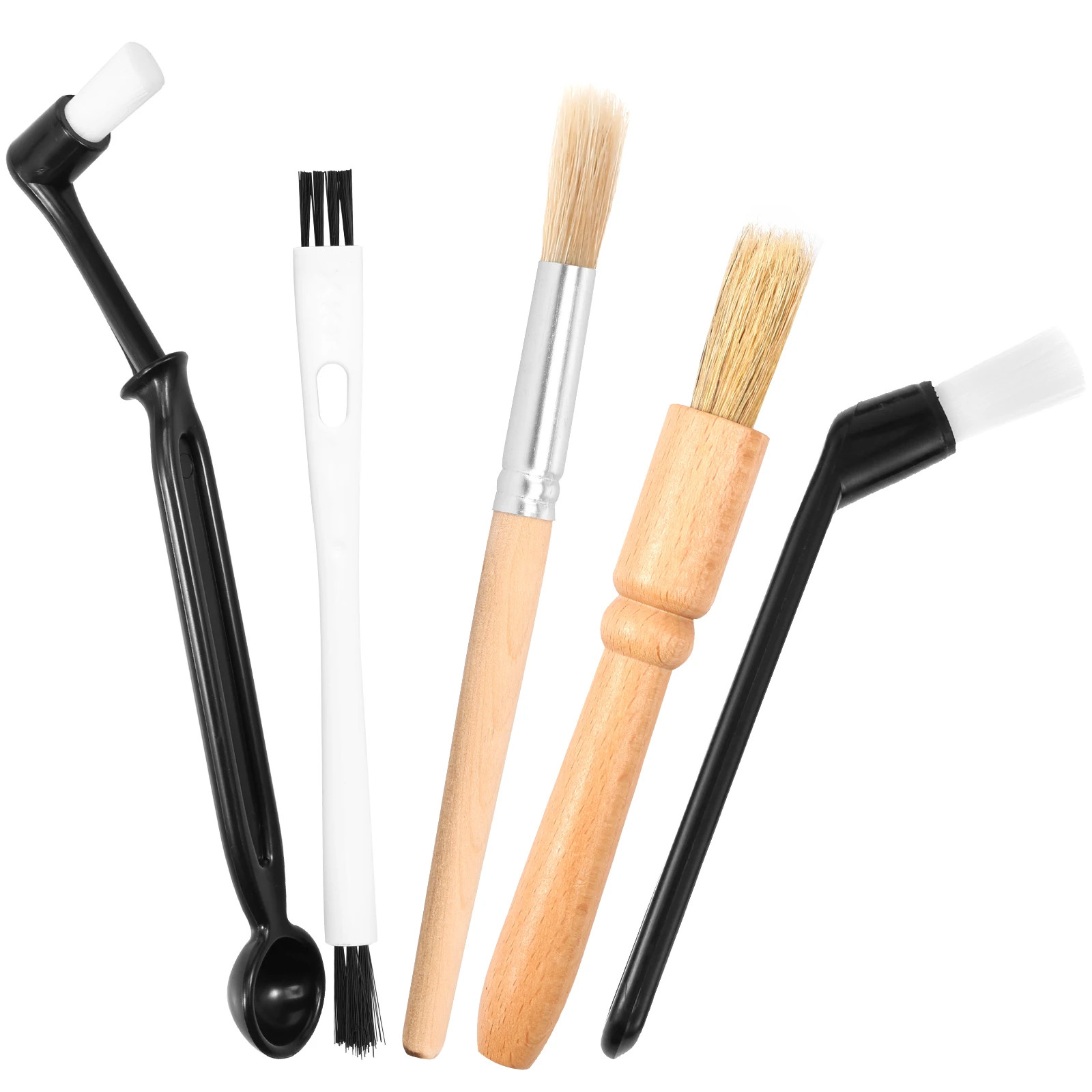 5 قطعة مجموعة فرشاة القهوة مع شعيرات النايلون عالية الكفاءة متعددة الاستخدامات ماكينة إسبريسو تنظيف فرشاة للمنزل المطبخ أداة باريستا