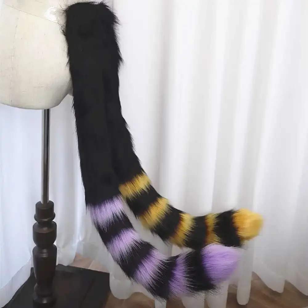 Personalizado feito à mão anime besta animal abóbora diabo lobo gato curling orelhas hairhoop headwear bandana para o natal cosplay prop