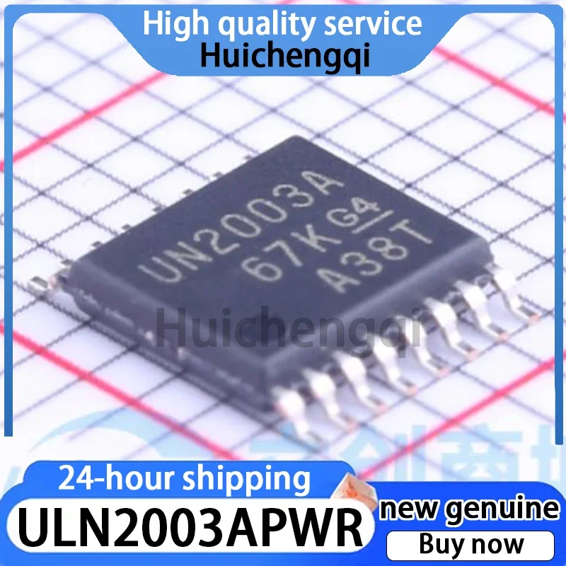 10PCS Genuine ULN2003APWR TSSOP-16 7-channel Darlington Transistor Array Chip