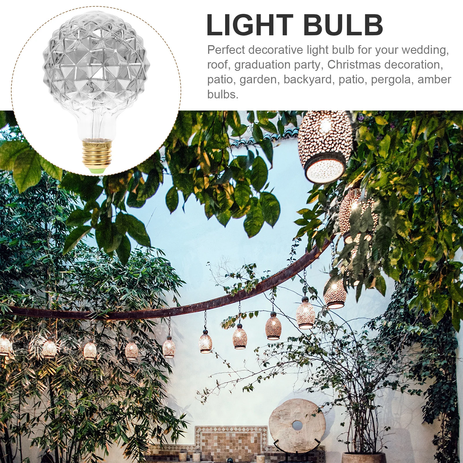 

Retro LED Light Bulb Pineapple Decorative for Home Wedding Party Garden Backyard Light Bulb Edison Bulbs