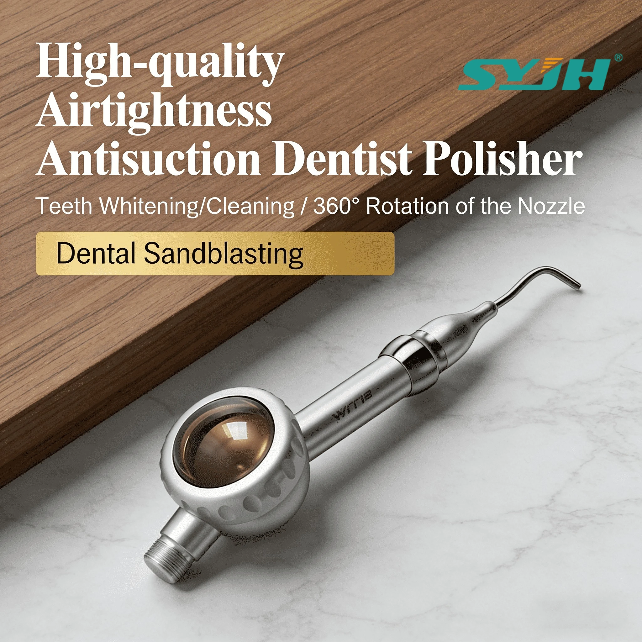SYJH Dental High-quality Sandblasting Gun 2/4 Holes Spary Airtightness Antisuction Teeth Whitening/Cleaning Dentist Polisher