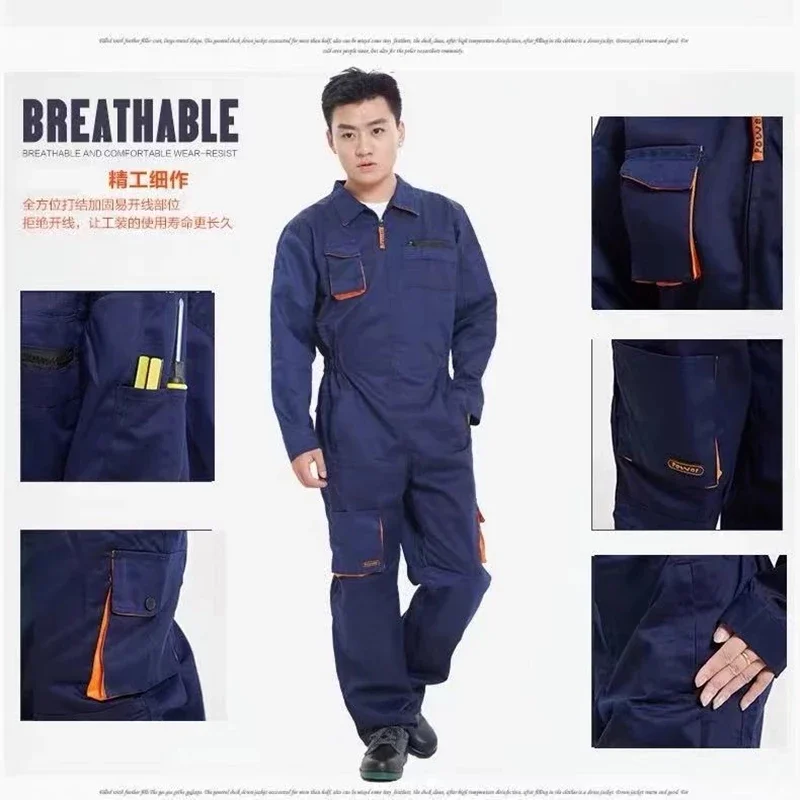 Work Clothes Uniform Men Women Work Clothes Welding Suit Car Repair Dustproof Workshop Mechanic Large Size Clothes