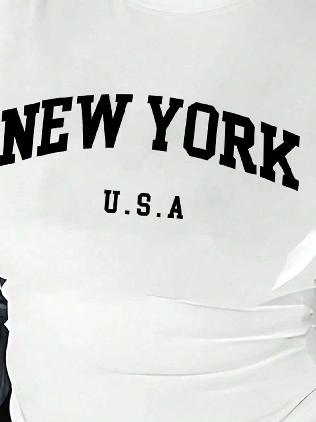 Set di 2 t-shirt da ciclismo e pantaloncini da ciclismo con stampa di lettere New York da donna, outfit casual estivo