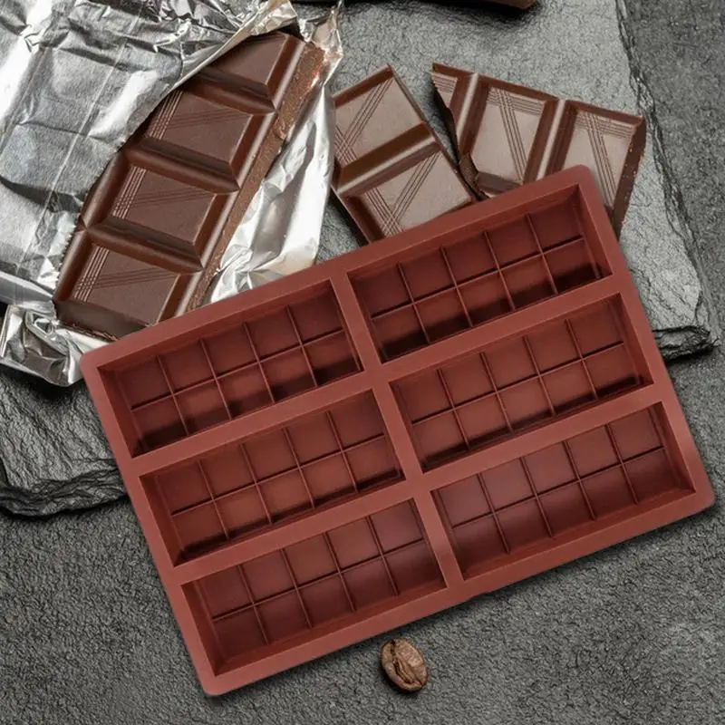 

Non-Stick Design Chocolate Bar Mold Chocolate Candy Molds Heat Resistant Food Grade Silicone Chocolate Mold For Baking Candy