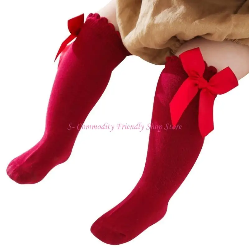 

85AE Baby Girls Sock Cotton Newborn Toddler Long Socks Stockings for 0-3 Years-Old