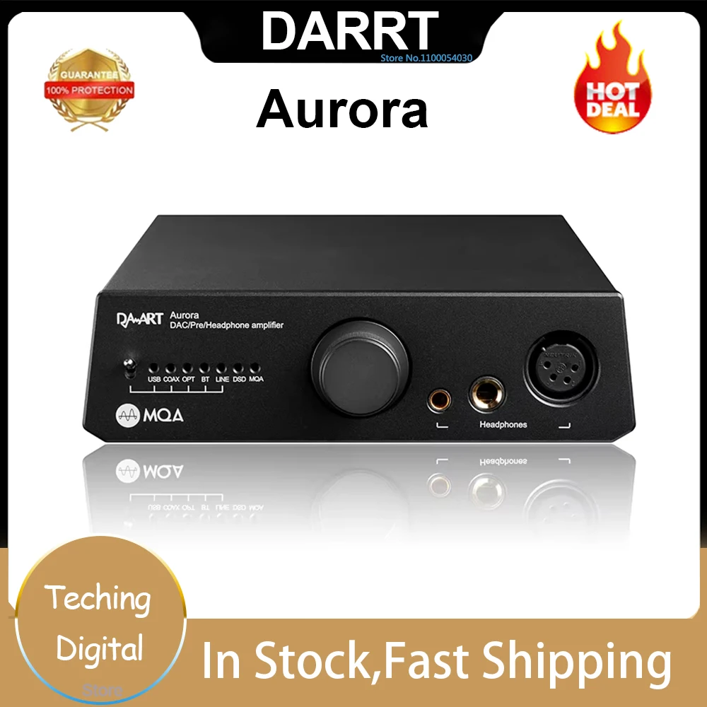 Original DAART Yulong Aurora DAC Headphone Amplifier MQA Decoder Bluetooth DAC ESS9068AS*2 DSD512 32Bit/768kHz