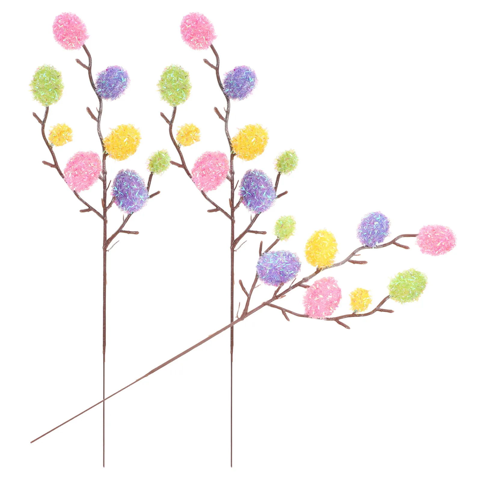 3 piezas de ramas de huevos de Pascua artificiales realistas para centros de mesa, decoraciones para fiestas, decoración para días festivos de primavera
