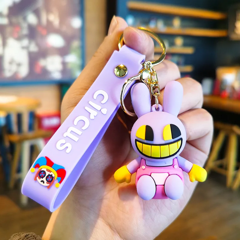 New model Cartoon The Amazing Digital Circus Figure Keychain 3d Pvc Digital Circus Pomni Jax  Keychain For Boy Girls Birthday - view 5