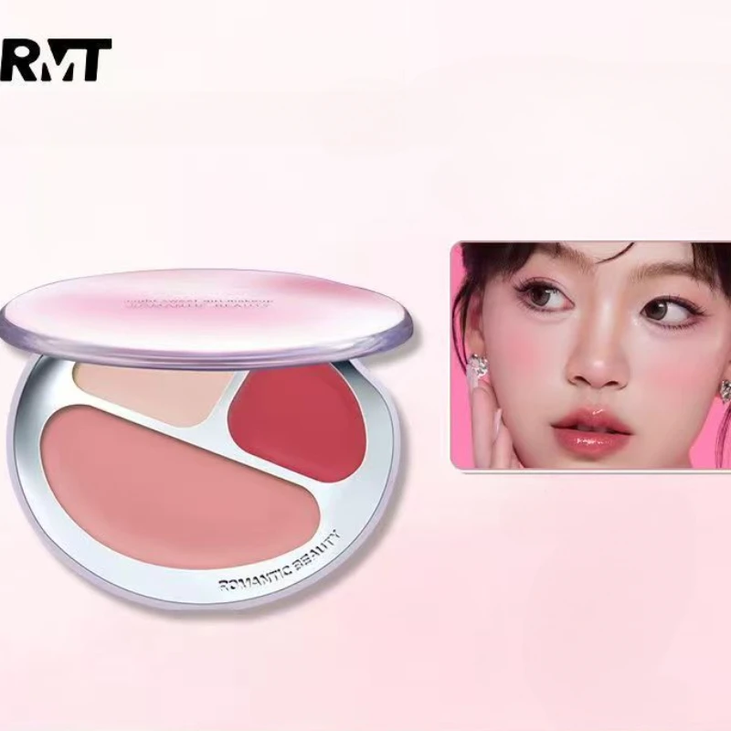 

RMT Three Color Water Light Multi-purpose Blusher Cream Expanding Shrinking Color Repairing Natural Cheek Long-lasting Makeup