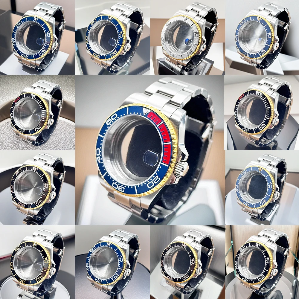 

NH34 NH35 NH36 NH38 NH39 NH70 Movement 40mm Case Silver Watch 28.5mm Dial Sub Case Bezel Ceramic Sapphire Adapted