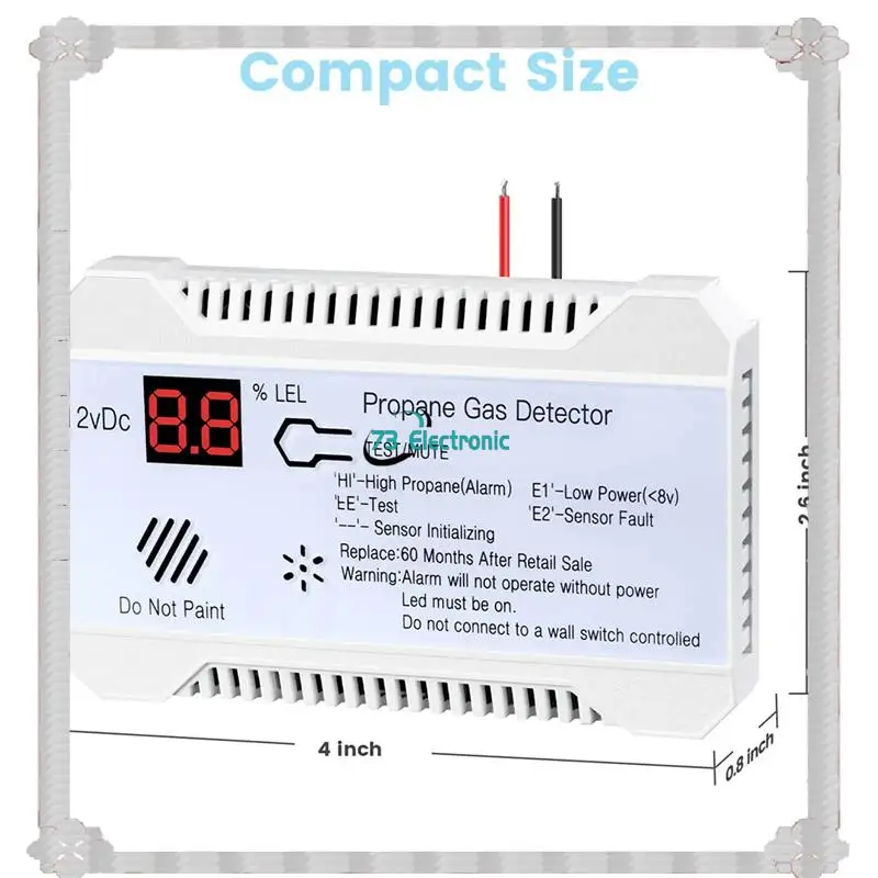 24-Hour Delivery 3X Propane Detector 12V LPG Natural Gas Sensor Leak Alarm 85DB Siren For Car RV Home Digital Propane Tester Met