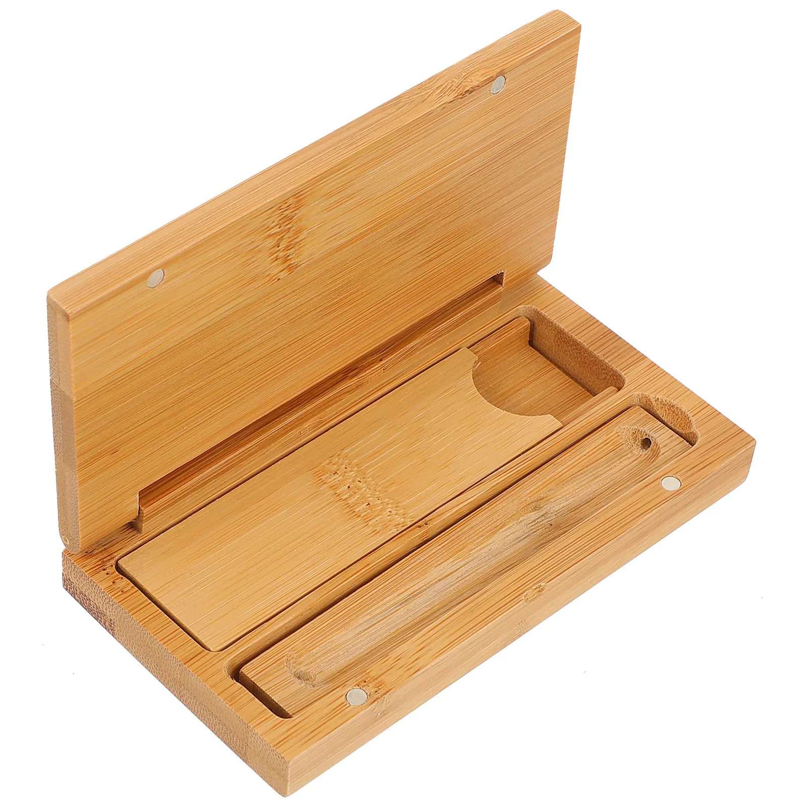 

Incense Box Fine Workmanship Holder Cylinder Sandalwood Container Storage Useful Carbonized Bamboo Portable Practical